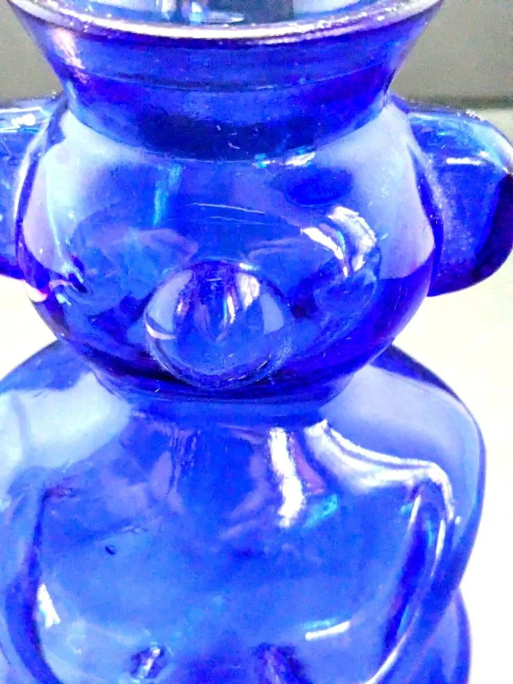 Vintage Cobalt Blue Glass Koala Bear Bud Vase 1950s Maryland Glass Corporation